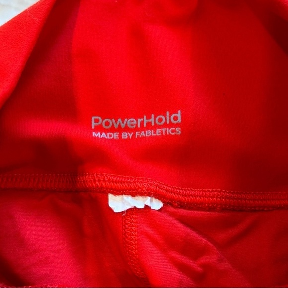 Fabletics Cardinal Red Stretch Define Powerhold High Waisted 7/8 Ankle Leggings - Picture 6 of 13
